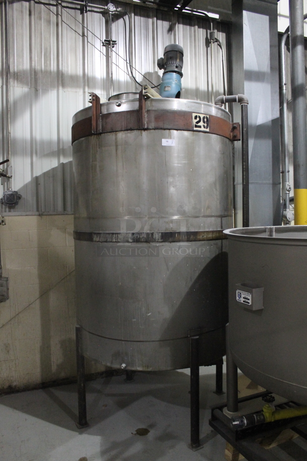 Charles Ross & Son 550 GAL MIX TANK Metal Commercial Floor Style Paint Mix Tank w/ Agitator. BUYER MUST REMOVE. - Image 1 of 7