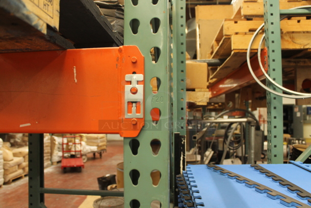 ALL ONE MONEY! Lot of Orange and Green Metal Pallet Racking. Does Not Include Contents. BUYER MUST REMOVE. - Image 2 of 5