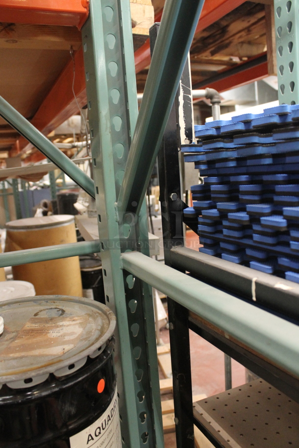 ALL ONE MONEY! Lot of Orange and Green Metal Pallet Racking. Does Not Include Contents. BUYER MUST REMOVE. - Image 3 of 5