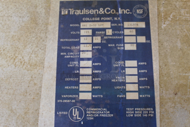 Traulsen RRI-2-12 LUT Stainless Steel Commercial 2 Door Roll In Rack Cooler Merchandiser. 115 Volts, 1 Phase. Tested and Working! - Image 2 of 6