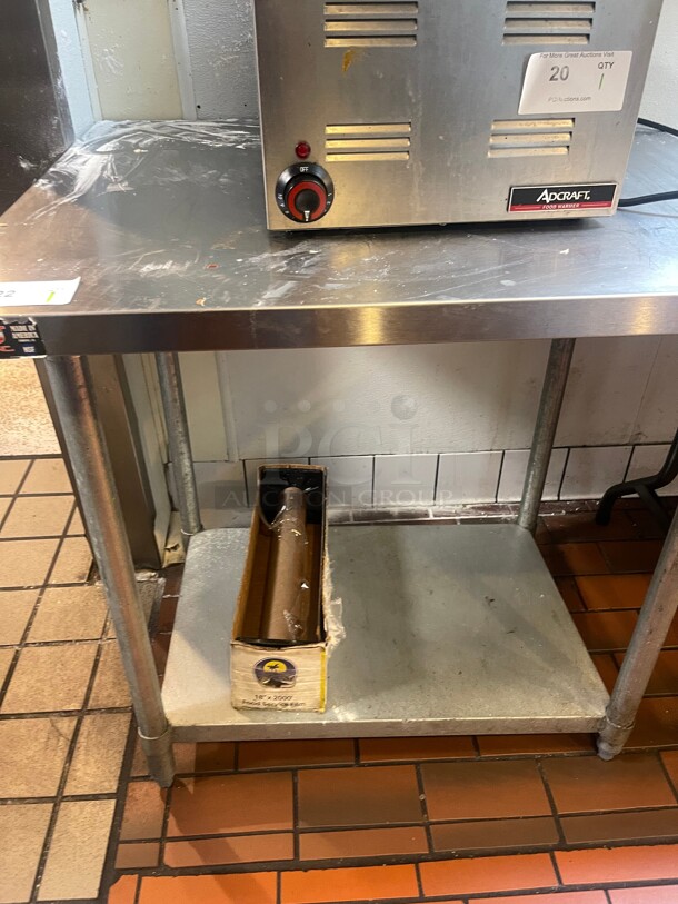 Clean! RJ  Spec Line 36 inch x 30 inch 14 Gauge Stainless Steel Commercial Work Table with Undershelf NSF  - Image 2 of 7