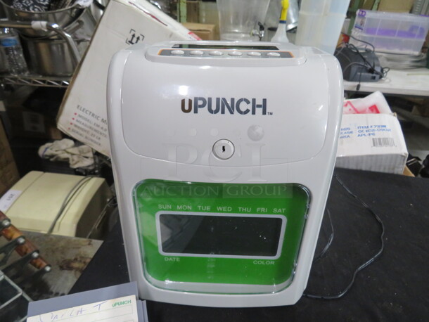 One U Punch Time Clock With Holder. #HN3000. - Image 1 of 3