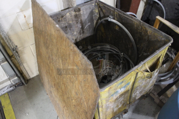 ALL ONE MONEY! Lot of Various Items Including Poly Barrels, Laundry Cart and Wooden Pallet. BUYER MUST REMOVE. - Image 2 of 4