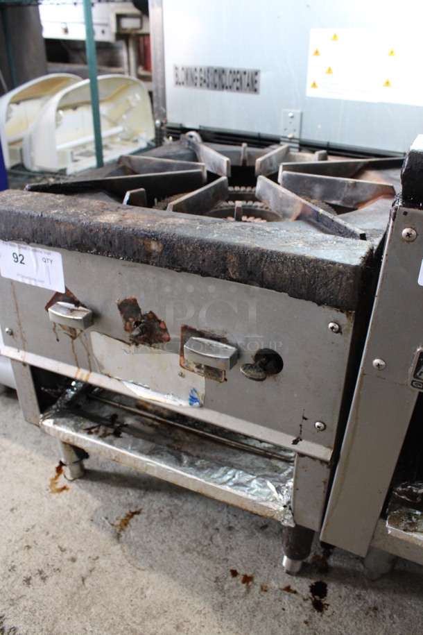 Stainless Steel Commercial Natural Gas Powered Single Burner Stock Pot Range. 18x21x19 - Image 4 of 5