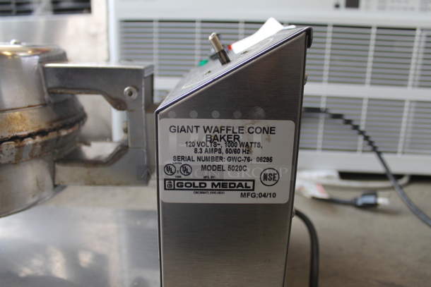 Gold Medal 5020C Stainless Steel Commercial Countertop Waffle Cone Maker. 120 Volts, 1 Phase. Tested and Working! - Image 4 of 5
