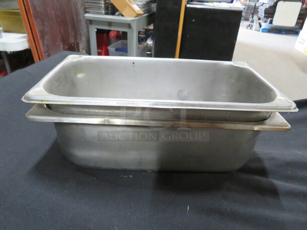 1/3 Size 4 Inch Deep Hotel Pan. 2XBID.