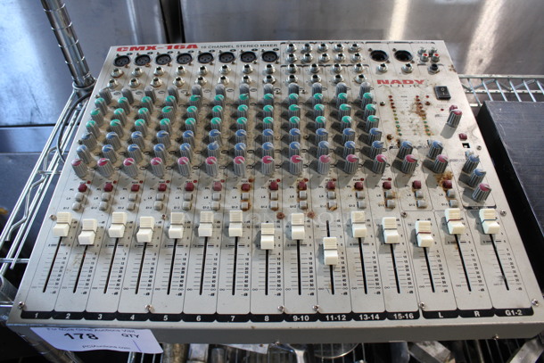 Nady Audio Model CMX-16A 16 Channel Stereo Mixer. 17.5x15x2.5