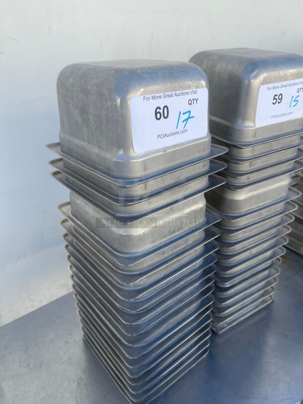 Nice! Commercial Stainless Steel Food Grade Containers NSF 1/4 Size - Image 2 of 2