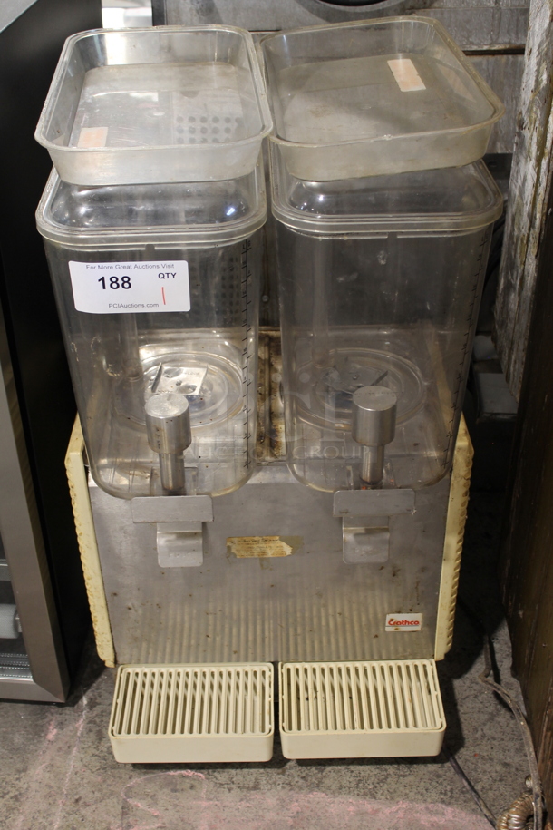 Crathco D25-4 Stainless Steel Commercial Countertop 2 Hopper Refrigerated Beverage Machine. 115 Volts, 1 Phase. Tested and Powers On But Does Not Get Cold - Image 1 of 3