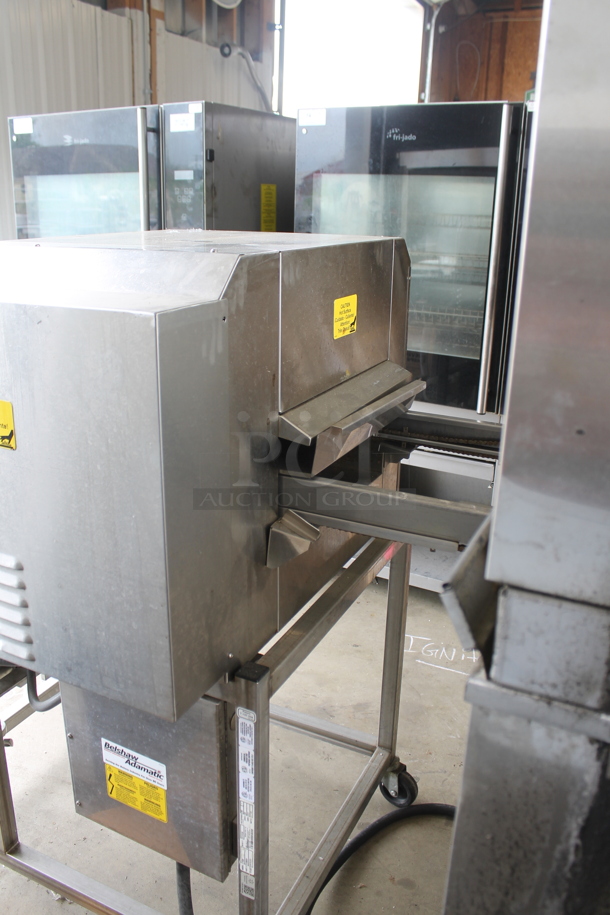 Belshaw Adamatic TG50 Stainless Steel Commercial Floor Style Thermoglaze Icing Machine on Commercial Casters. 208 Volts, 1 Phase.
 - Image 6 of 9