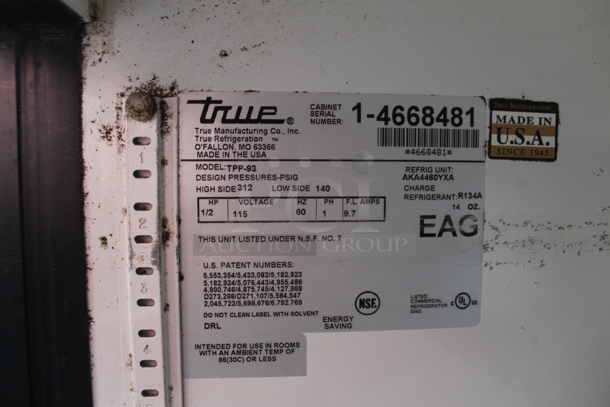 True TPP-93 Stainless Steel Commercial Pizza Prep Table. 115 Volts, 1 Phase. Tested and Working! - Image 4 of 10