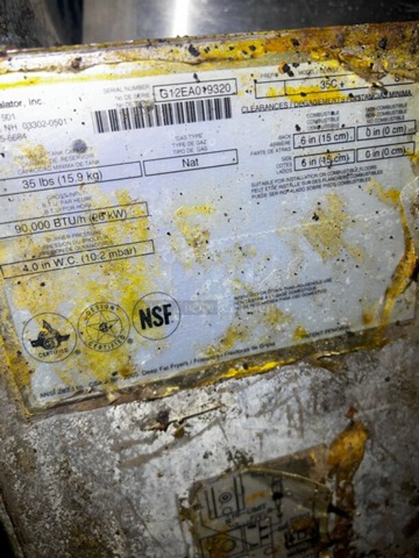 Pitco Single Fryolator, NO BASKETS, 
MEA-93-E Volume II
GAS - Image 4 of 5