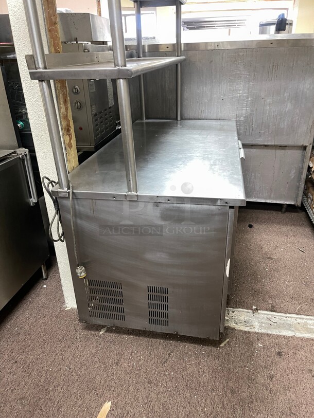 Cold Tech Commercial Prep Sandwich Refrigerated Table NSF 115 Volt With Over Shelve  - Image 4 of 10