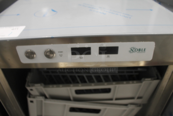 BRAND NEW SCRATCH AND DENT! 2022 Noble 495HTGW22 Stainless Steel Commercial Undercounter Glass Washer. 208-240 Volts, 1 Phase.
 - Image 5 of 6