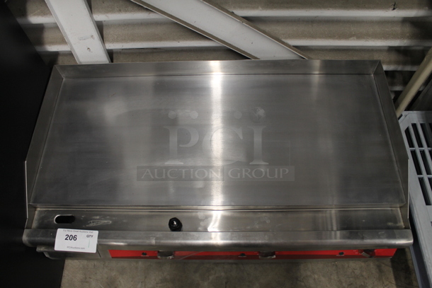 BRAND NEW SCRATCH AND DENT! Avantco 177EG36N Commercial Stainless Steel Electric 36" Countertop Griddle On Galvanized Legs. 208/240V, 3 Phase. Tested And Working! - Image 2 of 9