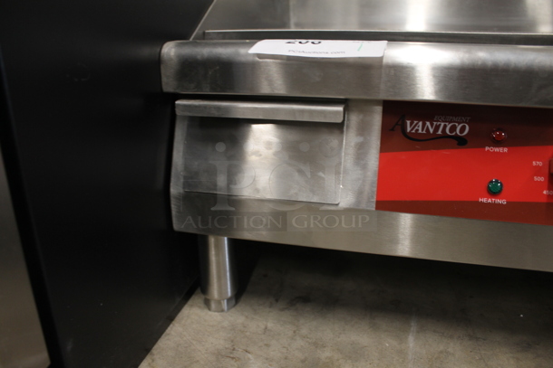 BRAND NEW SCRATCH AND DENT! Avantco 177EG36N Commercial Stainless Steel Electric 36" Countertop Griddle On Galvanized Legs. 208/240V, 3 Phase. Tested And Working! - Image 4 of 9
