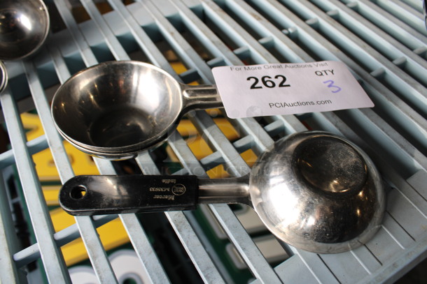 3 Stainless Steel Scoopers. 8". 3 Times Your Bid!  - Image 2 of 2
