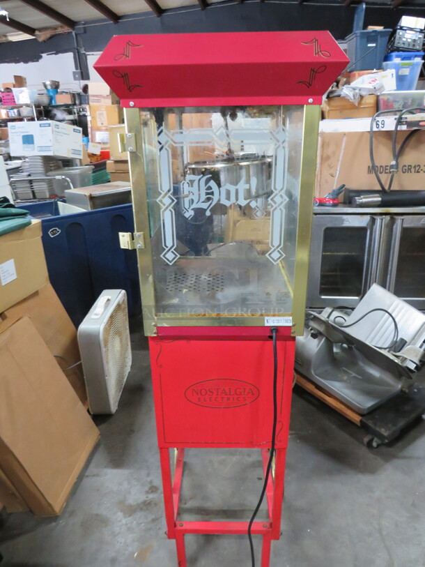 One Old Time Nostalgia Popcorn Popper On Wheels. Missing 1 Door. 15X24X61 - Image 3 of 5