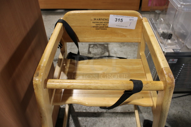 Wood Pattern High Chair. 19x20x28 - Image 4 of 4
