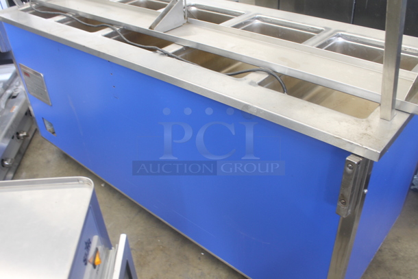Vollrath P-44 Stainless Steel Commercial Electric Powered Buffet Station w/ Sneeze Guard on Commercial Casters. 208 Volts, 1 Phase.  - Image 5 of 7