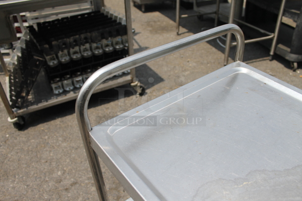 Commercial Stainless Steel Service Cart With 3 Shelves On Commercial Casters. - Image 3 of 8