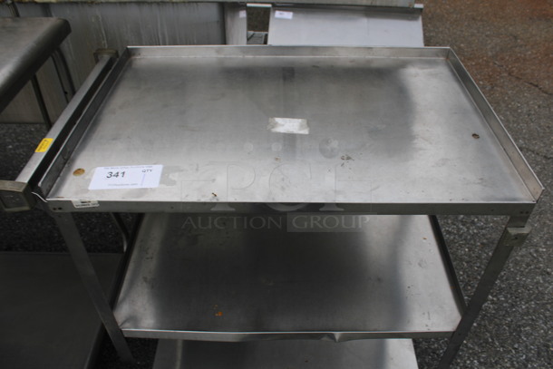 Metal 3 Tier Cart w/ Push Handle on Commercial Casters. 30x18x32.5 - Image 3 of 4