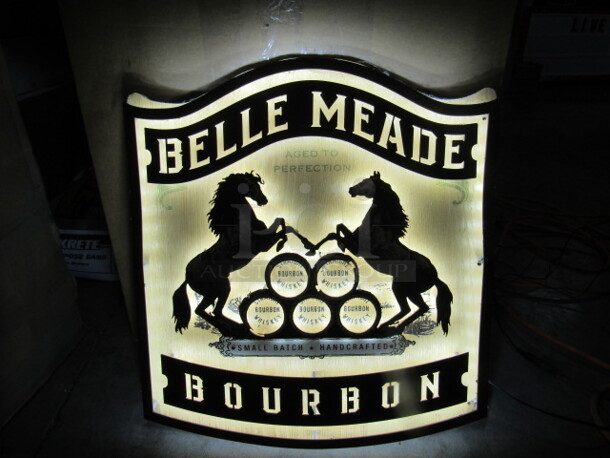 One 17X18 WORKING RARE Belle Meade Bourbon Light.  - Image 3 of 3