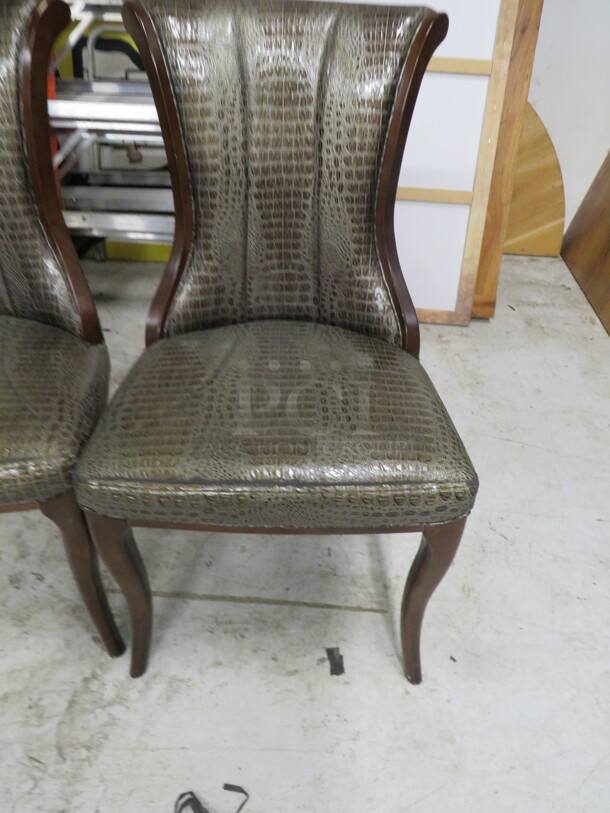 Awesome Snake Skin Look Chair. 2XBID - Image 2 of 3