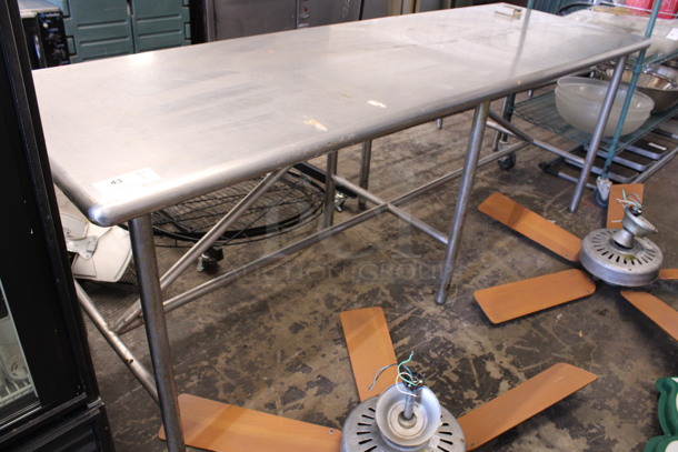 Metal Commercial Table w/ Vegetable Slicer Mount. 92x30x34