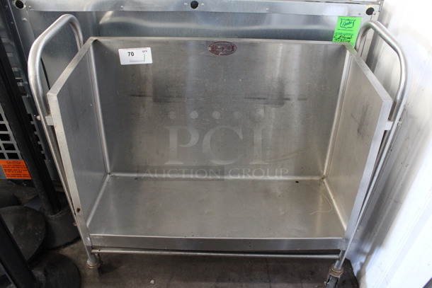 Servolift Stainless Steel Commercial Dish Cart on Commercial Casters. 35x14x36
