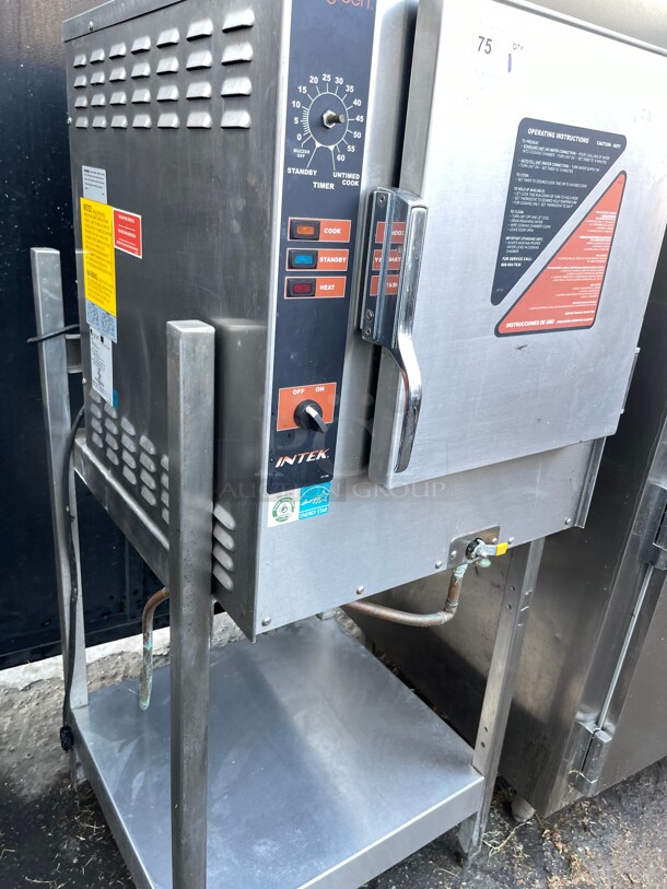 WOW! Groen XS-208-12-3 (6) Pan Commercial Convection Natural Gas Steamer - With Stand, 115 Volt NSF Tested and Working! - Image 8 of 10
