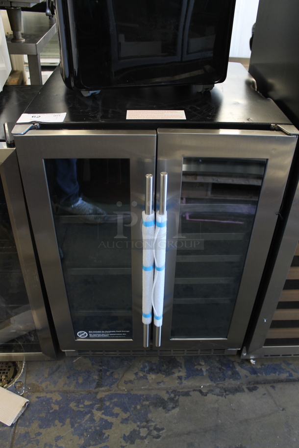 BRAND NEW SCRATCH AND DENT! Danby Silhouette DBC047D2BSSPR 24” 4.7 cubic foot French Door Beverage Center Merchandiser. 115 Volts, 1 Phase. Tested and Working! - Image 1 of 5