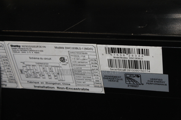 BRAND NEW SCRATCH AND DENT! Danby DWC283BLS 19 Inch Wine Cooler 30 Bottle Dual Temperature Zones & Reversible Door. 115 Volts, 1 Phase. Tested and Working! - Image 4 of 5