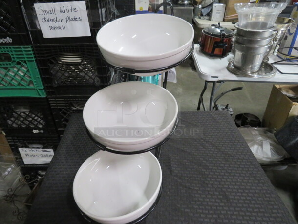 One Metal Buffet Server With 3 Bowls.  - Image 3 of 3
