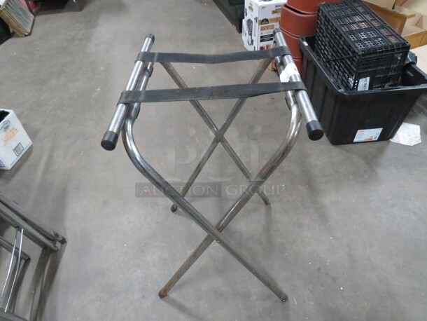One Chrome Serve Tray Stand.