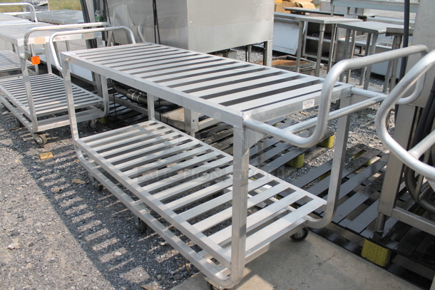 Newage Metal Commercial 2 Tier Cart w/ 2 Push Handle on Commercial Casters. - Image 1 of 2