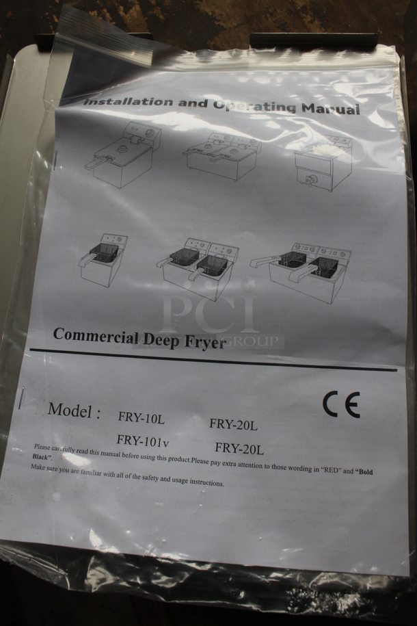 BRAND NEW SCRATCH AND DENT! 2023 Hoocoo FRY-10L Stainless Steel Commercial Countertop Electric Powered Fryer w/ Metal Basket and Lid. 120 Volts, 1 Phase. - Image 6 of 9