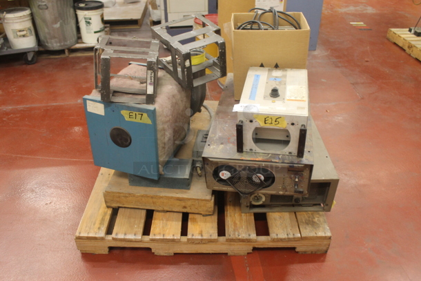 ALL ONE MONEY! PALLET LOT of Various Items Including UV Microwave Light Source and Motor. BUYER MUST REMOVE. - Image 1 of 7