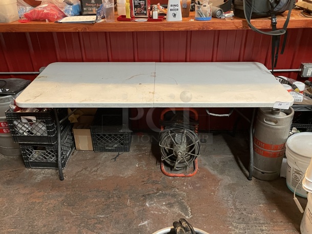 SWEET! 6ft Fold-In-Half Table, White - Image 1 of 2