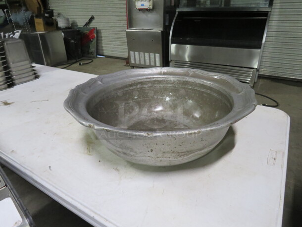One 20 Inch Country Ware Pewter Bowl. #239. 1975. - Image 2 of 3