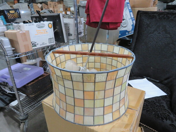 One Stained Glass Pendant Light.