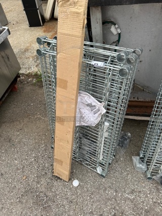 One NEW Metro Shelf With 4 Shelves. 30X18X42. Assembly Required.