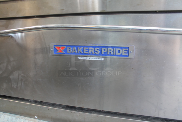 Bakers Pride ER-12-5736 Stainless Steel Commercial Electric Powered Single Deck Pizza Oven w/ Thermostatic Controls. 208 Volts, 3 Phase.  - Image 5 of 8