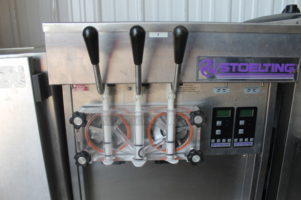 Stoelting Commercial Stainless Steel Countertop Air Cooled Soft Serve Ice Cream Machine With 2 Hoppers. Appears To Be 240 Volt, 1 Phase - Image 3 of 5
