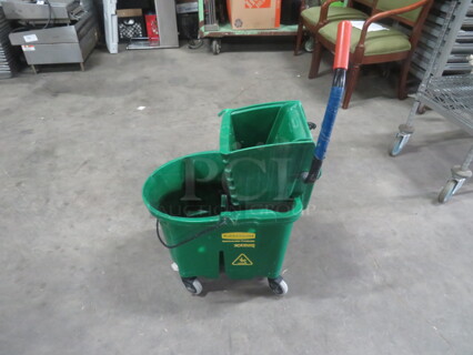 One Rubbermaid Mop Bucket And Wringer.