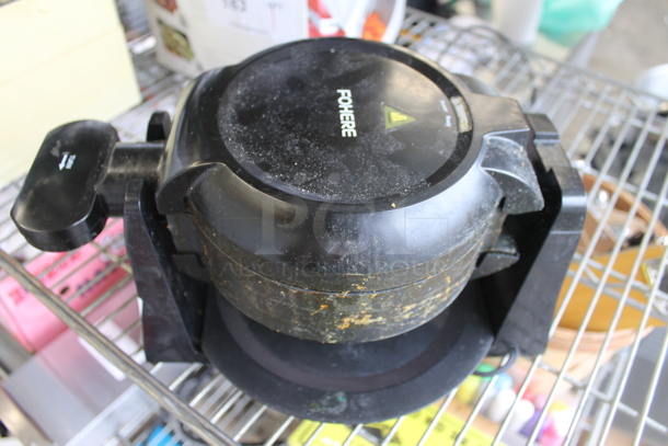Fohere GH-6005 Metal Countertop Double Rotating Waffle Maker. 120 Volts, 1 Phase. Tested and Working! - Image 2 of 4