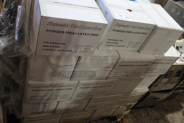 PALLET LOT of 56 Boxes of 10 BRAND NEW! Disposable Vinyl Exam Gloves. Small. 56 Times Your Bid! - Image 3 of 5