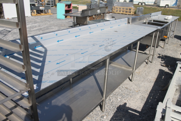 BRAND NEW! ACS FAB LLC Stainless Steel Commercial Table w/ Back Splash and Under Shelf. - Image 2 of 5