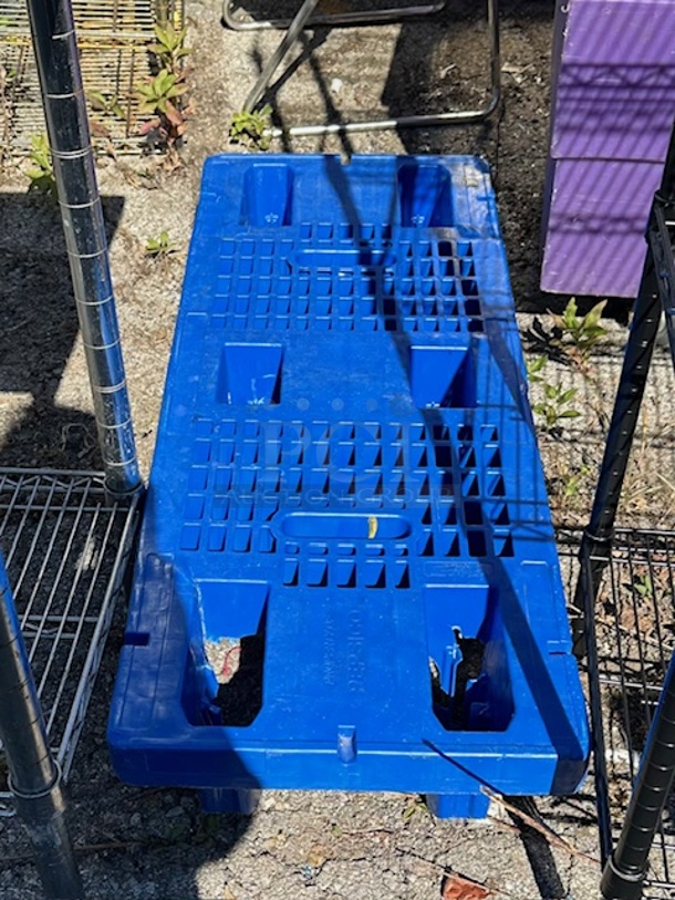 One Blue Poly Dunnage Rack. 49.5X24X35 - Image 1 of 1