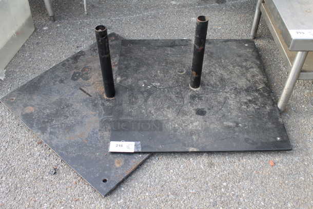 2 Black Patio Umbrella Bases. 2 Times Your Bid! - Image 1 of 2